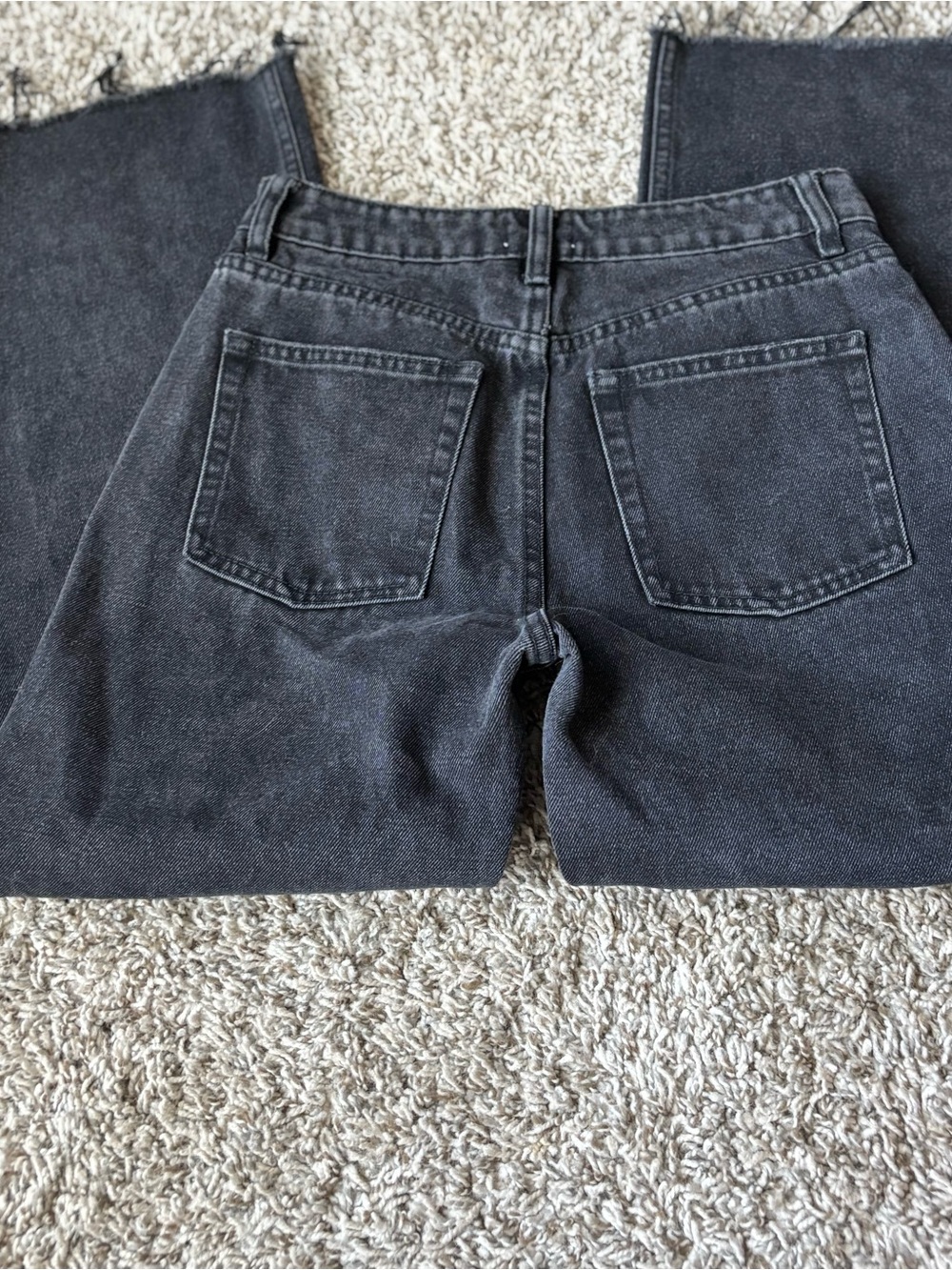 Amuse Society Washed Black wide Leg Jeans disstressed